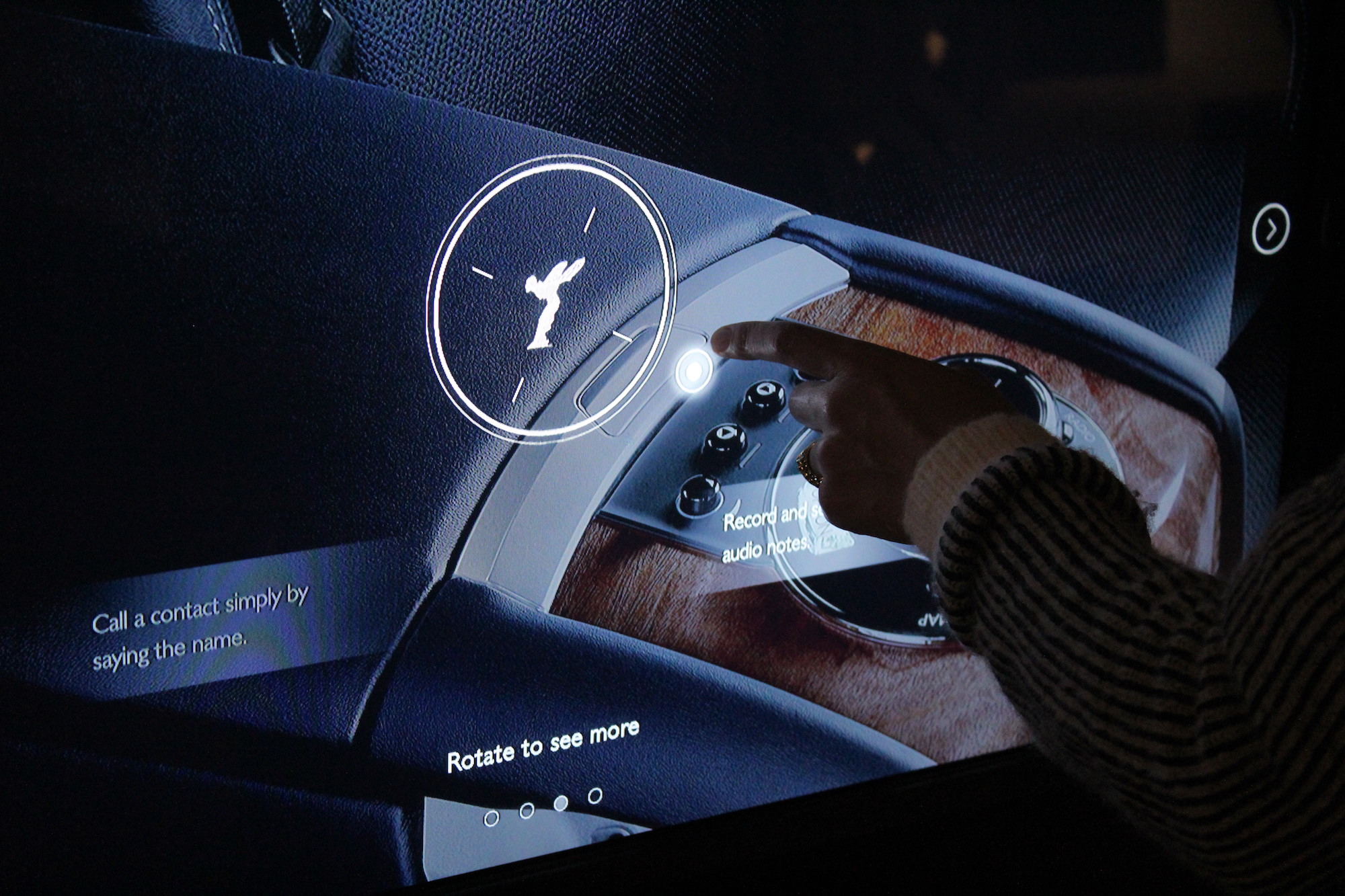 Inside Rolls Royce on a Kiosk