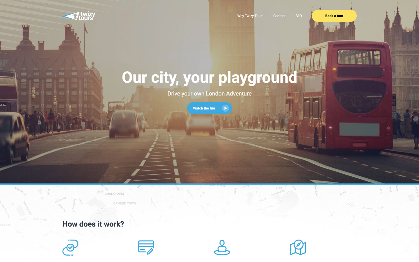 Twizy Tours on a Laptop Browser